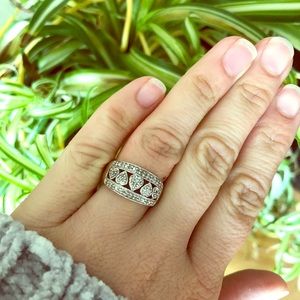 10kt White Gold with Diamonds Band Ring